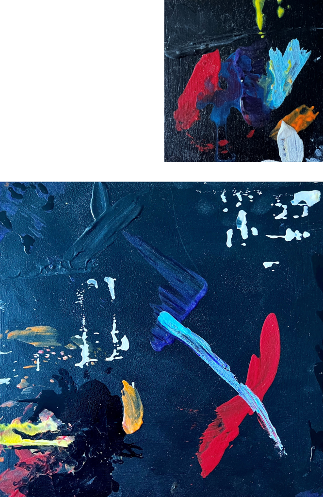 Diptyque sur bois « Éclats dans le Silence »